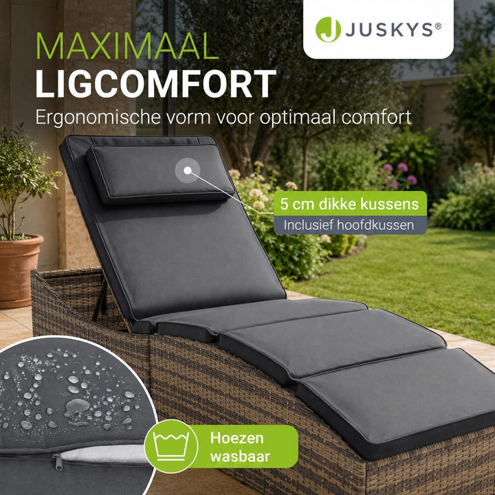 Ligbed Lamia – inklapbaar wicker, verstelbaar hoofdeind