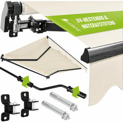 Knikarmscherm met zwengel – 250x200 tot 400x300 cm