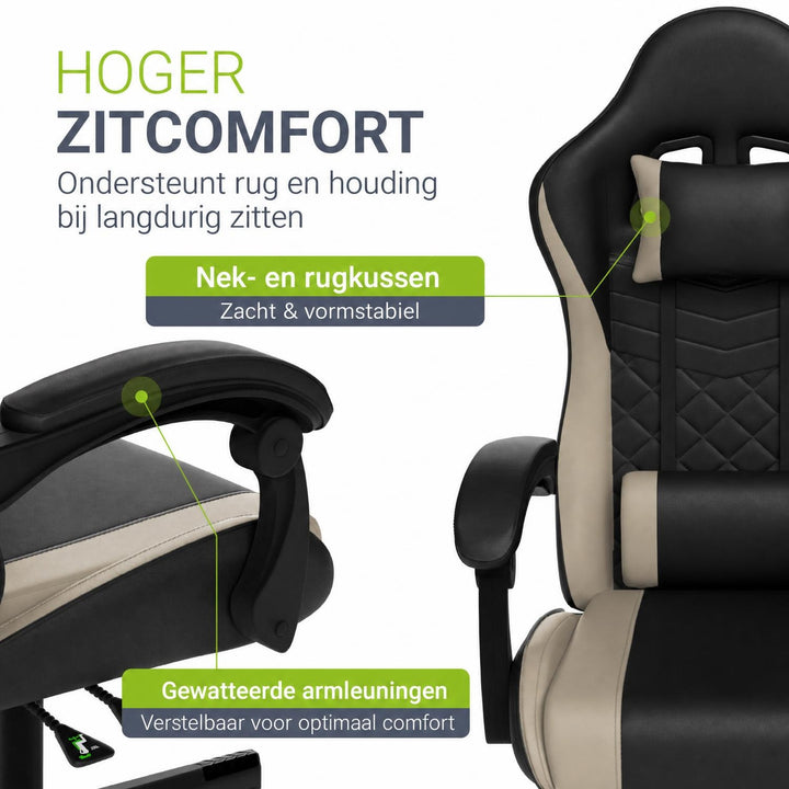 Gamestoel HyperSeat – kunstleer, verstelbare rugleuning, 120 kg