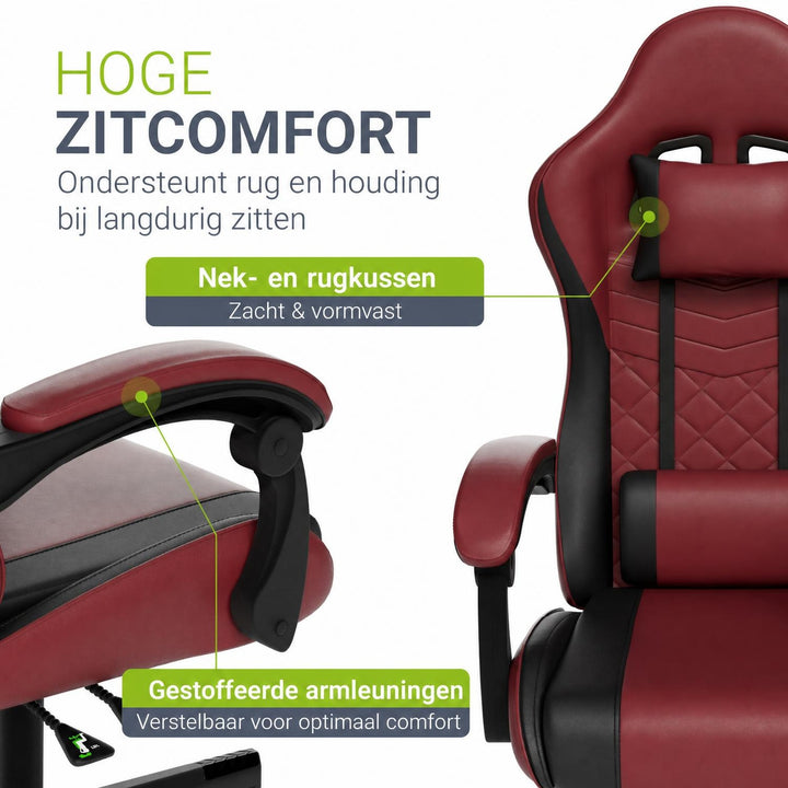Gamestoel HyperSeat – kunstleer, verstelbare rugleuning, 120 kg