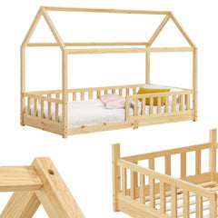 Kinderbed Marli 90x200 cm – huisbed met uitvalbeveiliging