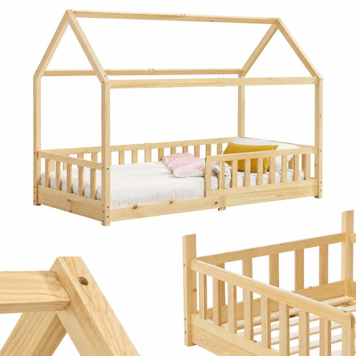 Kinderbed Marli 90x200 cm – huisbed met uitvalbeveiliging