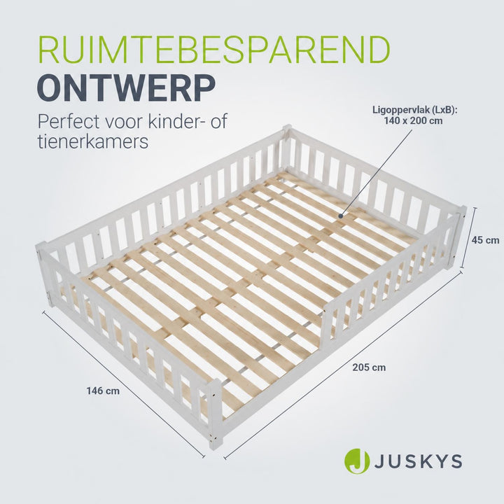Kinderbed Naya 80x160 cm – vloerbed met uitvalbeveiliging
