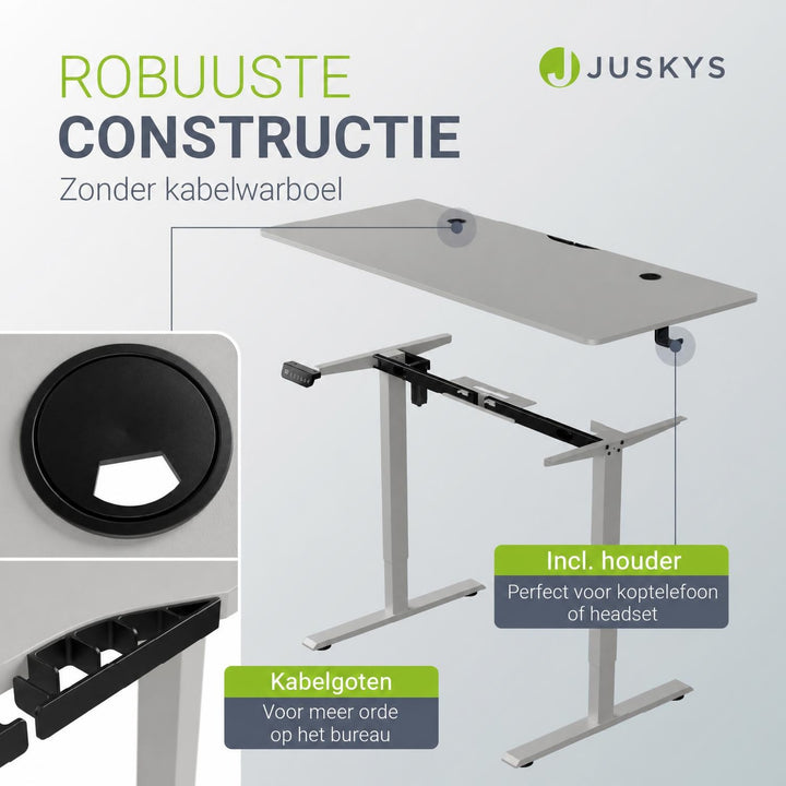 Bureau Office Stand 120x60 cm – elektrisch in hoogte verstelbaar