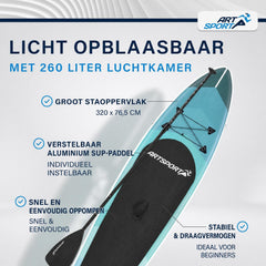 Supboard Beach Rocker – opblaasbaar, complete set met peddel