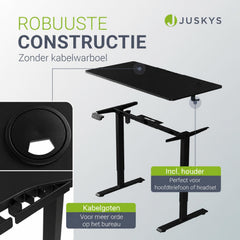 Bureau Office Stand 120x60 cm – elektrisch in hoogte verstelbaar