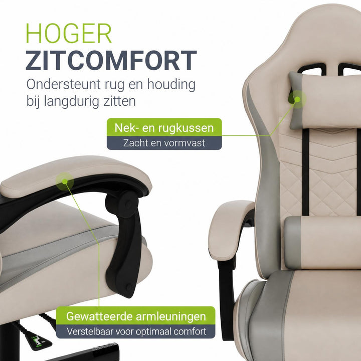 Gamestoel HyperSeat – kunstleer, verstelbare rugleuning, 120 kg