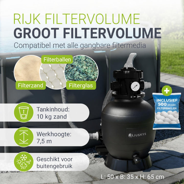 Zandfiltersysteem voor zwembaden tot 47m³