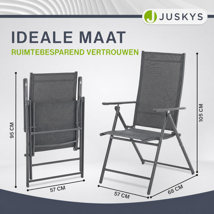 Tuinstoel Calena – inklapbaar, 7 standen, set van 2