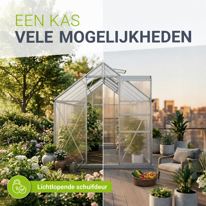 Aluminium tuinkas met fundament