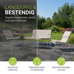 Loungeset Genua – 4-delig met 2-zitsbank, stoelen en tafel