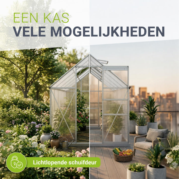 Aluminium tuinkas met fundament