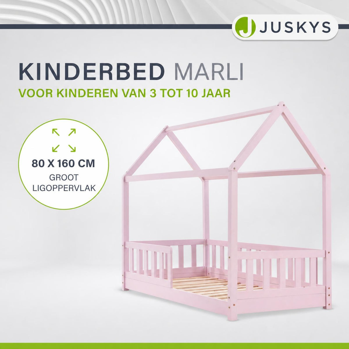Kinderbed Marli 80x160 cm – huisbed met uitvalbeveiliging