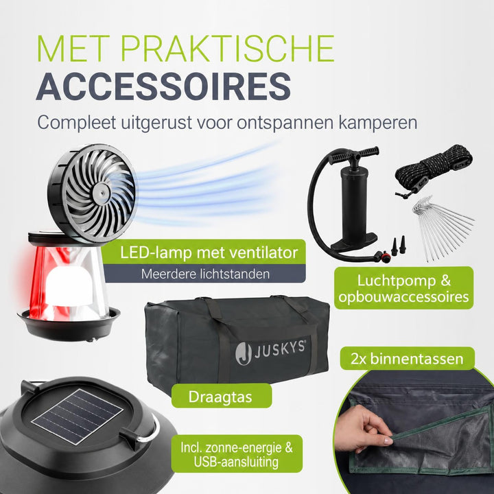 Opblaasbare tent EasyFlow – voor 1-4 personen, waterdicht