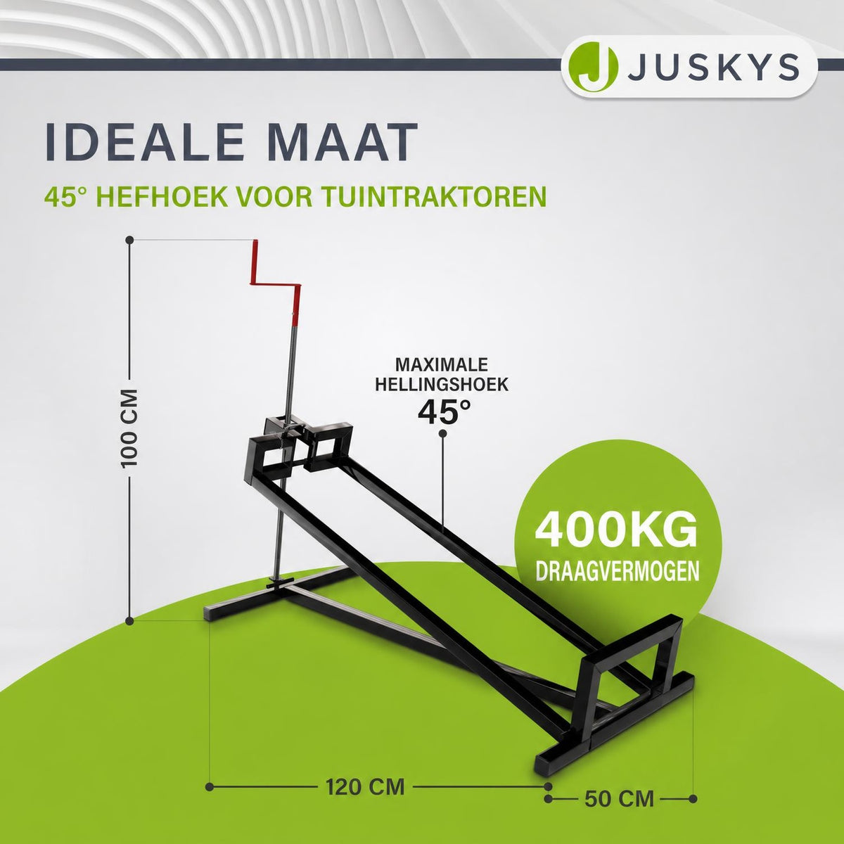 Zitmaaierkrik tot 400 kg – voor zitmaaiers, quads en tractoren