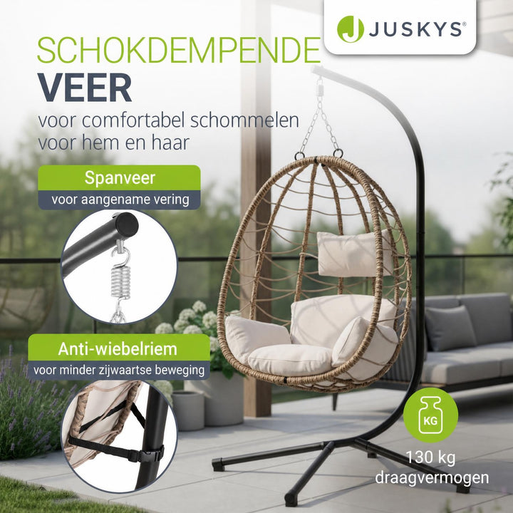 Hangstoel Aria met standaard – inclusief kussen, tot 130 kg