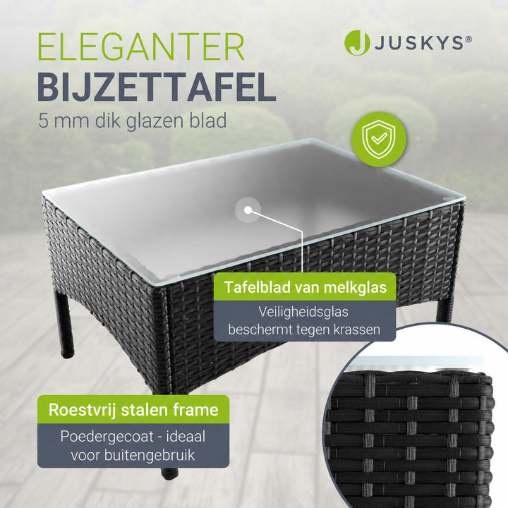 Wicker tuinset Fort Myers – 4 personen, 4-delig met tafel