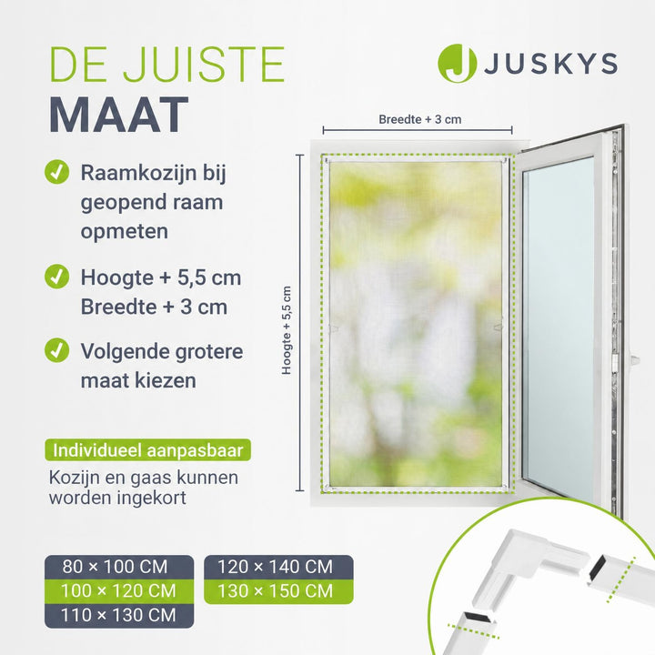 Raamhor met aluminium frame – insectenhor zonder boren