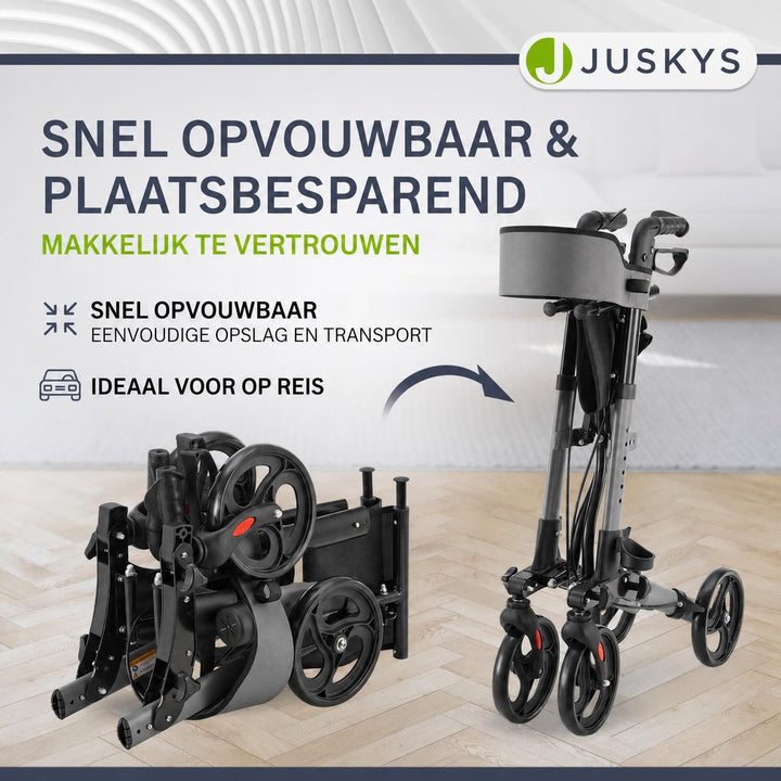 Rollator Vital van aluminium – inklapbaar, met zitje, tot 130 kg