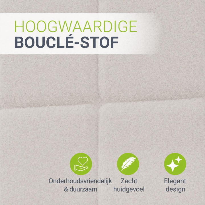 Gestoffeerd bed Florenz 180x200 cm – bouclé, tot 500 kg