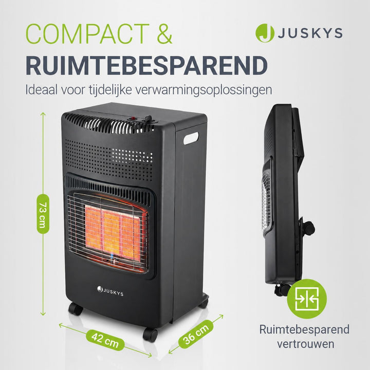 Gaskachel GS42US – 4200 W, 3 standen, keramische branders