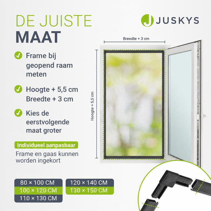 Raamhor met aluminium frame – insectenhor zonder boren