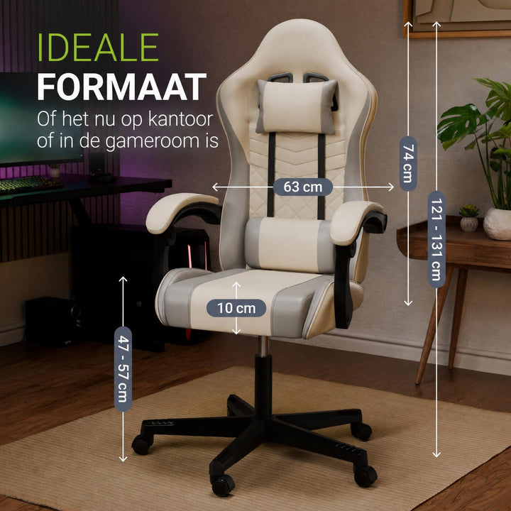 Gamestoel HyperSeat – kunstleer, verstelbare rugleuning, 120 kg