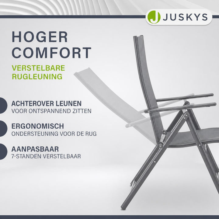 Tuinstoel Calena – inklapbaar, 7 standen, set van 2
