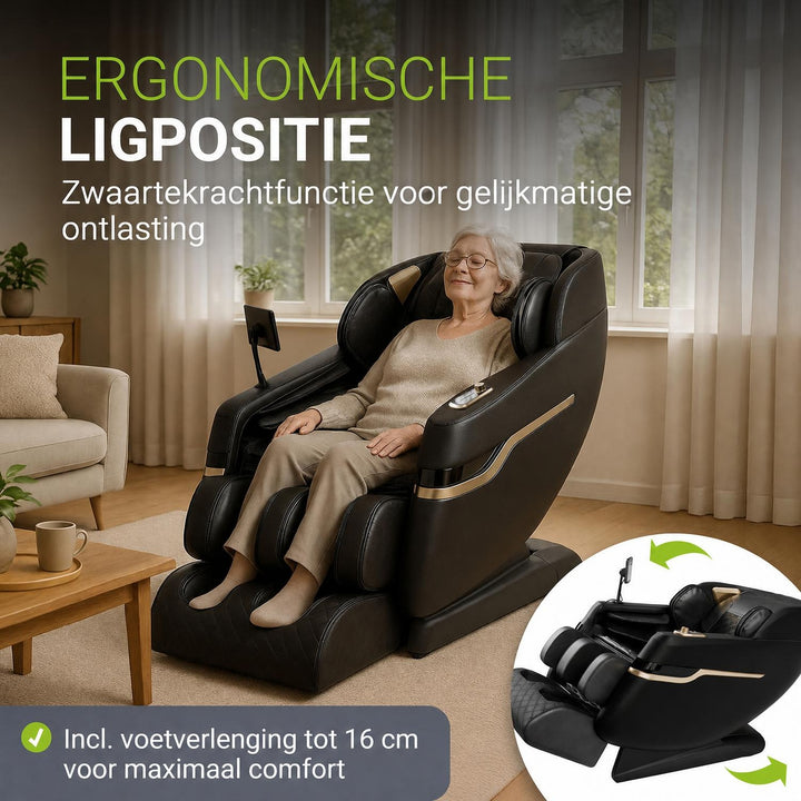 Massagestoel Naxos – 5 programma's, warmte en bluetooth