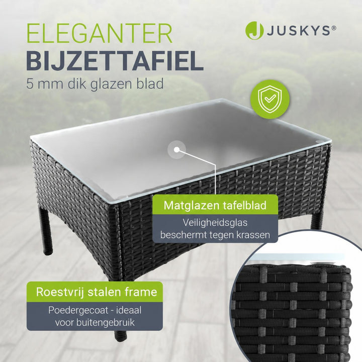 Wicker tuinset Fort Myers – 4 personen, 4-delig met tafel