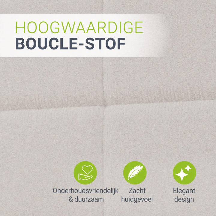 Gestoffeerd bed Florenz 180x200 cm – bouclé, tot 500 kg