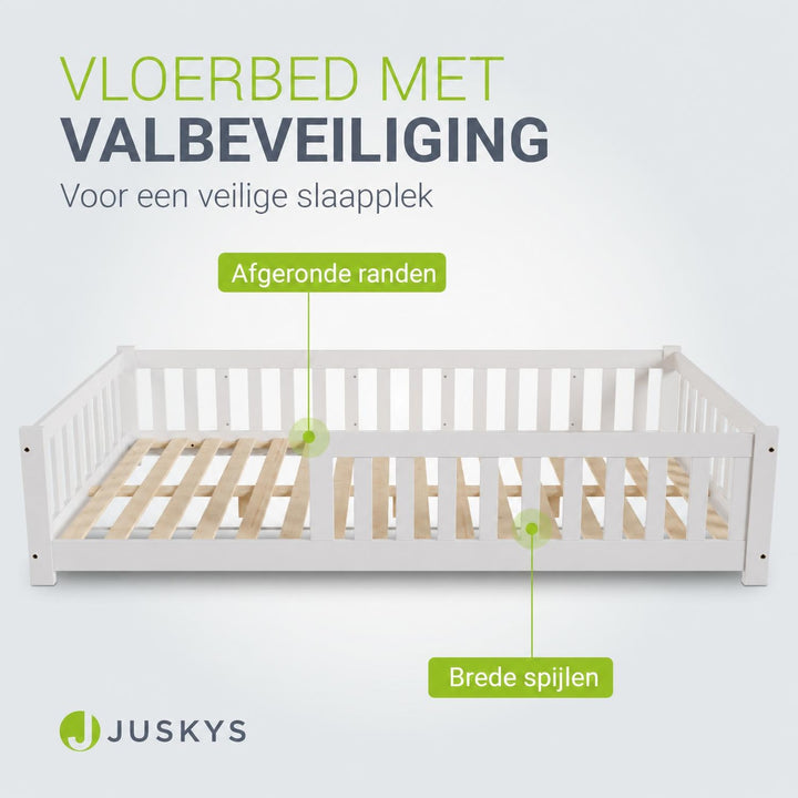 Kinderbed Naya 80x160 cm – vloerbed met uitvalbeveiliging