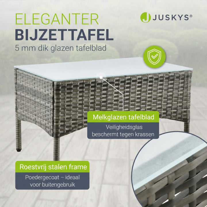 Wicker tuinset Fort Myers – 4 personen, 4-delig met tafel