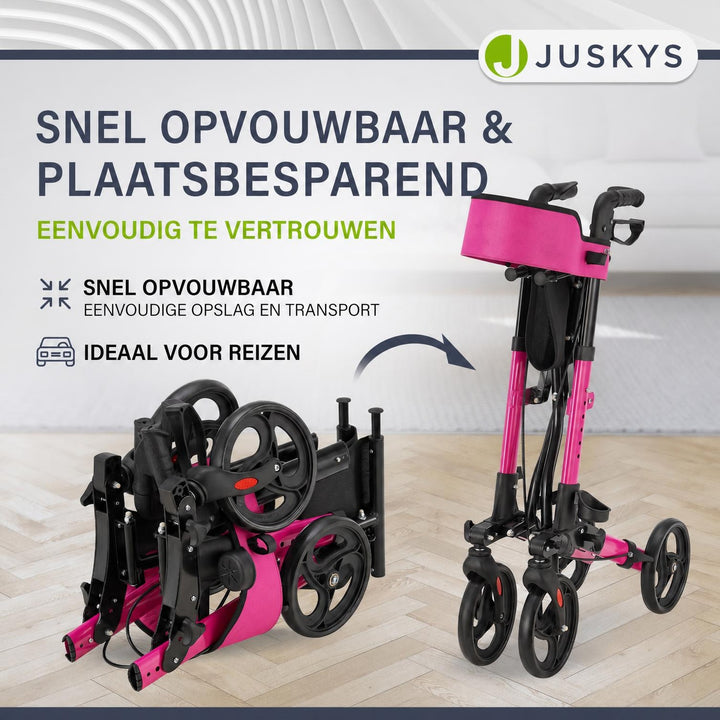Rollator Vital van aluminium – inklapbaar, met zitje, tot 130 kg
