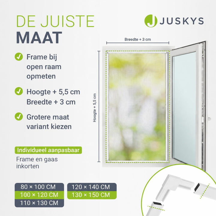 Raamhor met aluminium frame – insectenhor zonder boren
