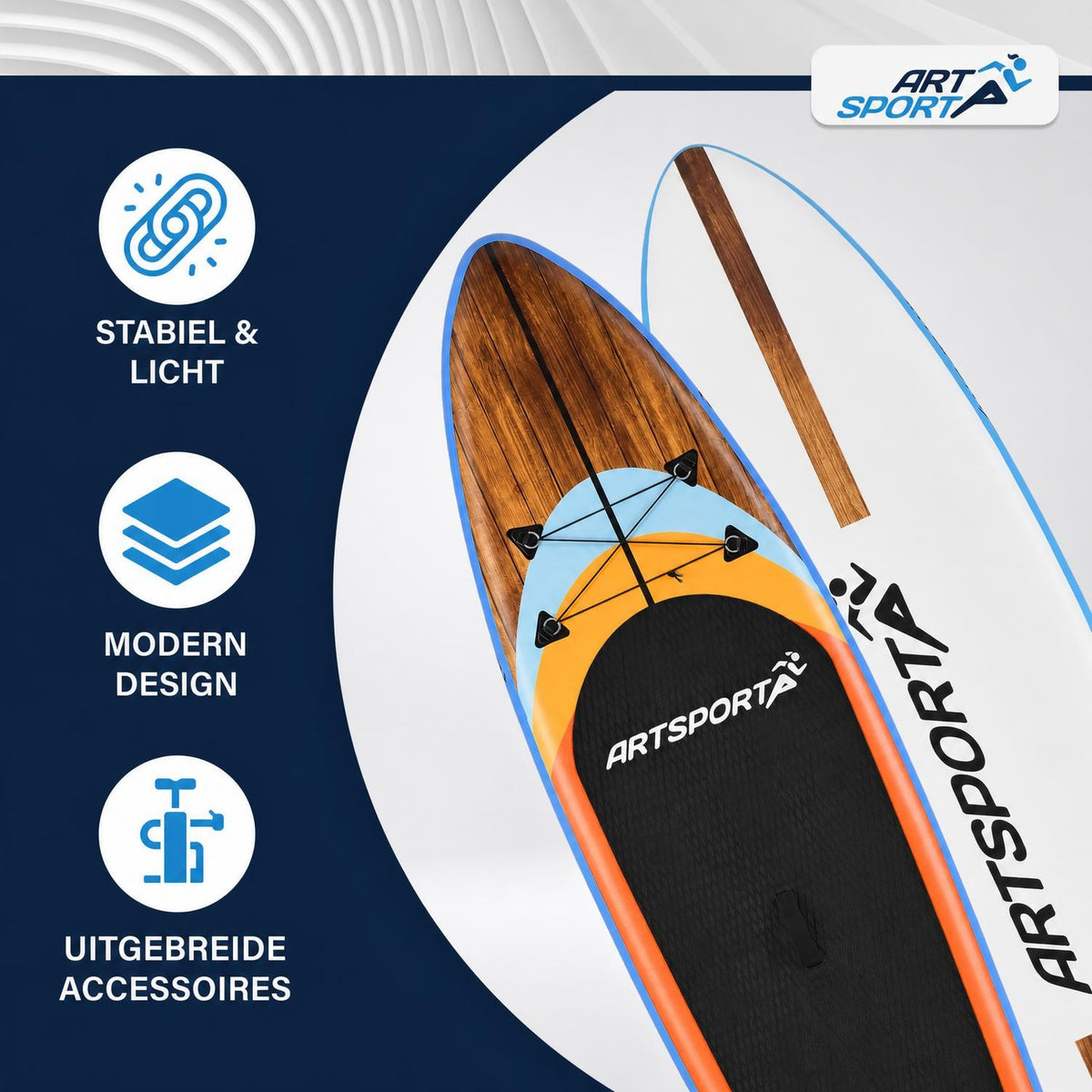 Supboard Beach Rocker – opblaasbaar, complete set met peddel