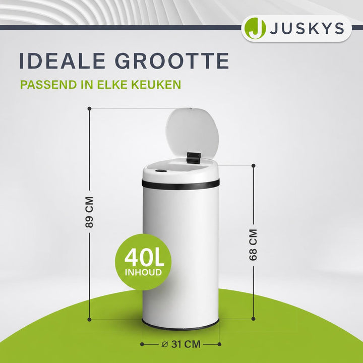 Ronde sensor prullenbak – automatisch deksel voor de keuken