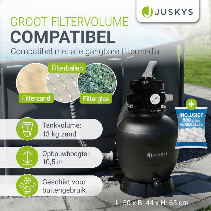 Zandfiltersysteem voor zwembaden tot 47m³