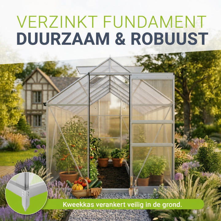 Aluminium tuinkas met fundament