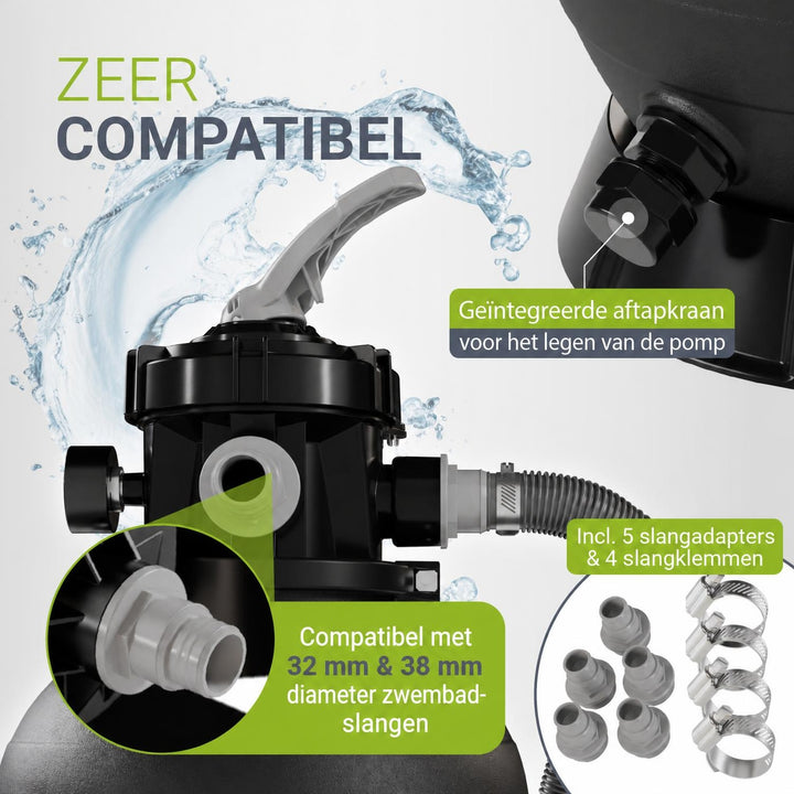 Zandfiltersysteem voor zwembaden tot 47m³