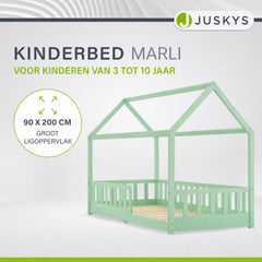Kinderbed Marli 90x200 cm – huisbed met uitvalbeveiliging