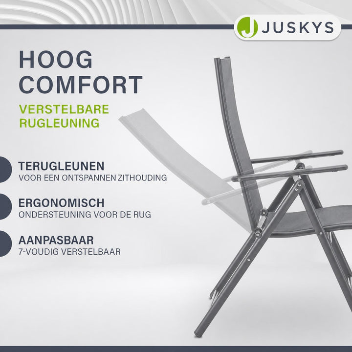 Tuinstoel Calena – inklapbaar, 7 standen, set van 2