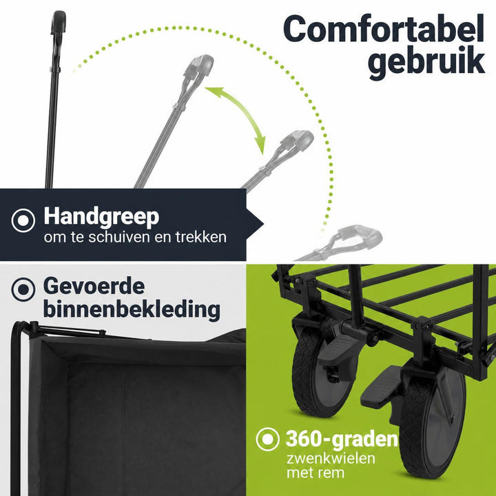 Bolderkar opvouwbaar – belastbaar tot 100 kg, in 4 kleuren