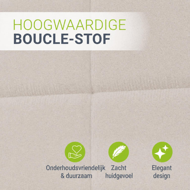 Gestoffeerd bed Florenz 180x200 cm – bouclé, tot 500 kg