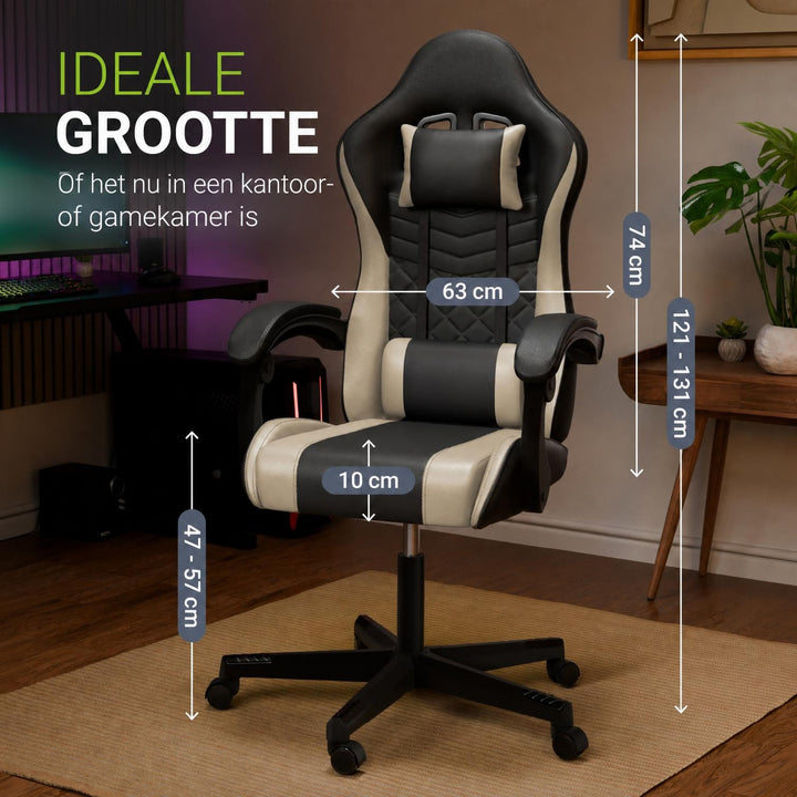 Gamestoel HyperSeat – kunstleer, verstelbare rugleuning, 120 kg