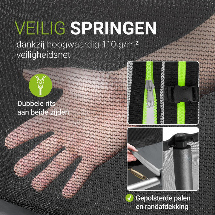 Trampoline SkyBounce – met veiligheidsnet en EasyAccess-ladder
