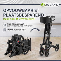 Rollator Vital van aluminium – inklapbaar, met zitje, tot 130 kg