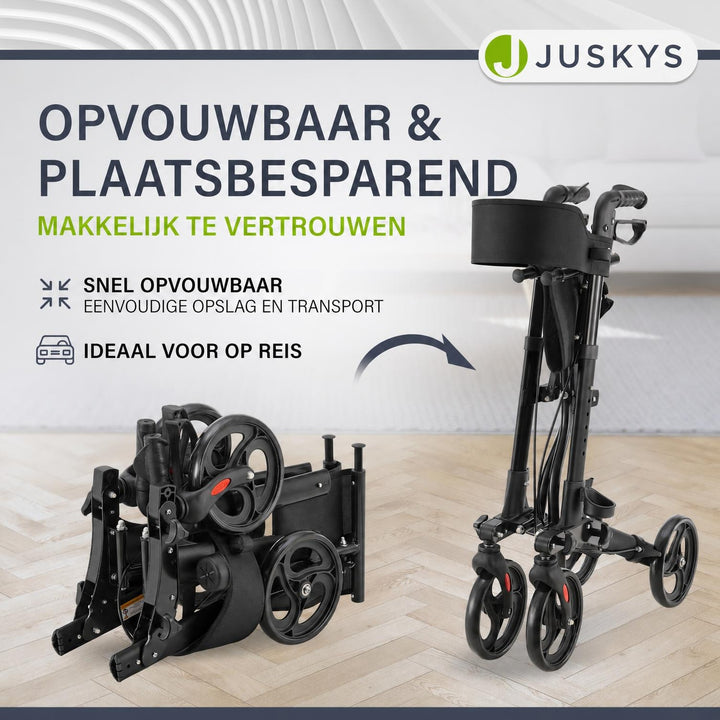 Rollator Vital van aluminium – inklapbaar, met zitje, tot 130 kg