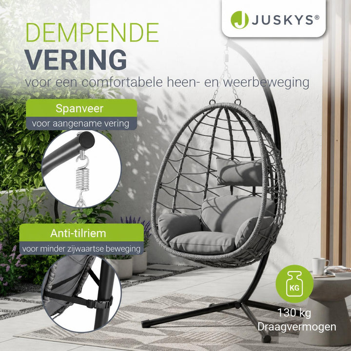 Hangstoel Aria met standaard – inclusief kussen, tot 130 kg