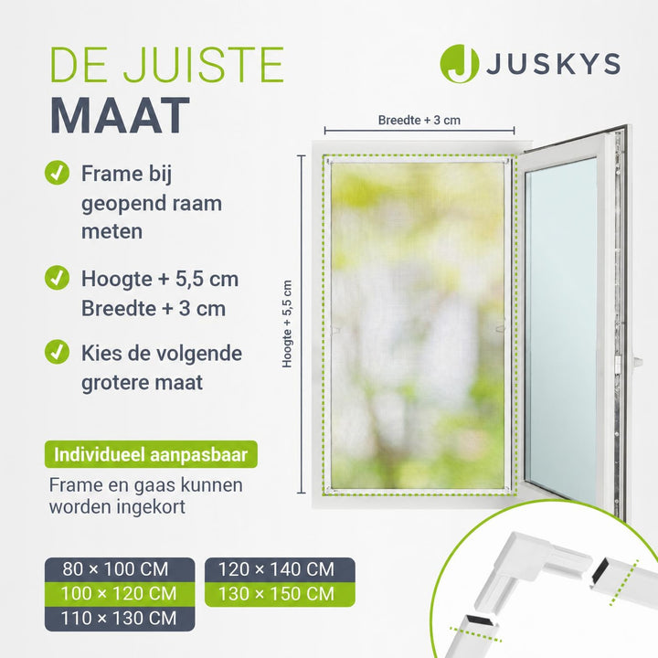 Raamhor met aluminium frame – insectenhor zonder boren